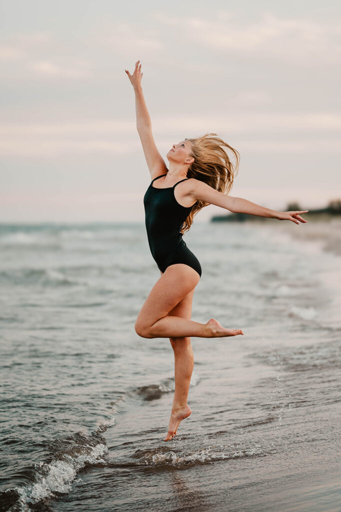 Beach senior portrait Dance