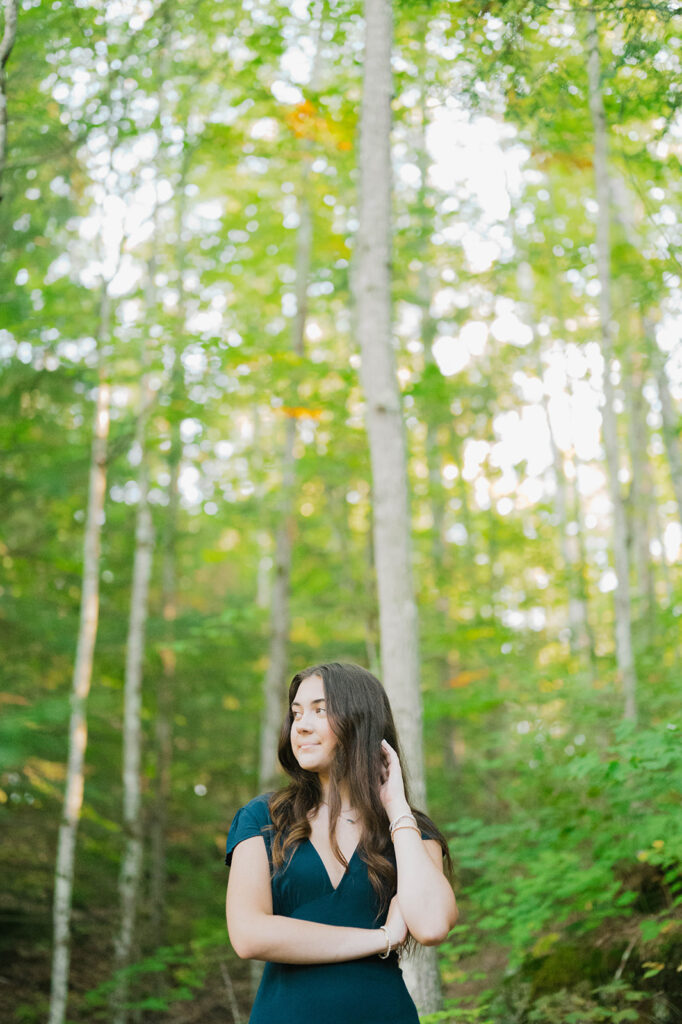 Wisconsin Senior session in the forest