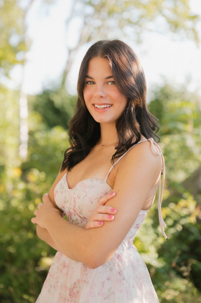 Outdoor senior photography session near Green Bay