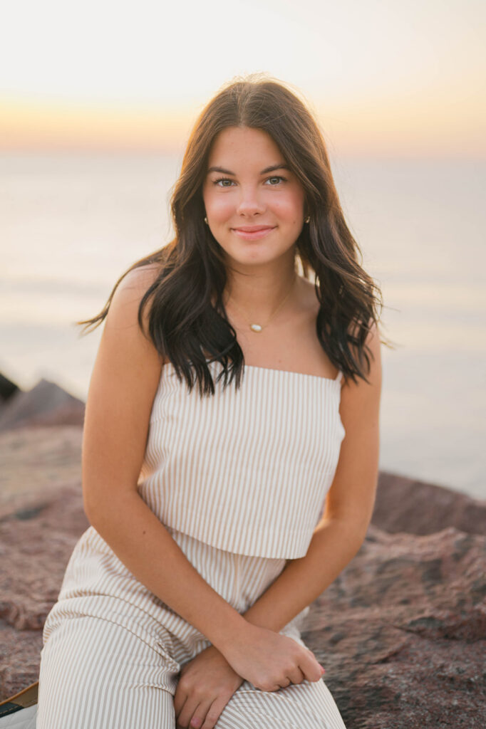 Natural light senior portrait in Green Bay Wisconsin